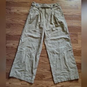 Madewell Khaki Trousers Wide Leg